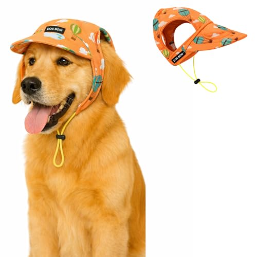 Image of Dog-O-Bow Hot Air Ballon Printed Baseball Cap for Dogs | Stylish, Durable & Comfortable Cap (Medium)