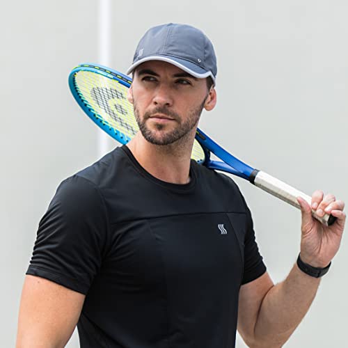 Saaka Lightweight Sport Hat For Men. Fast Drying, Stays Cools. Best For Running, Tennis, Golf & Working Out. (Graphite) #TOP4