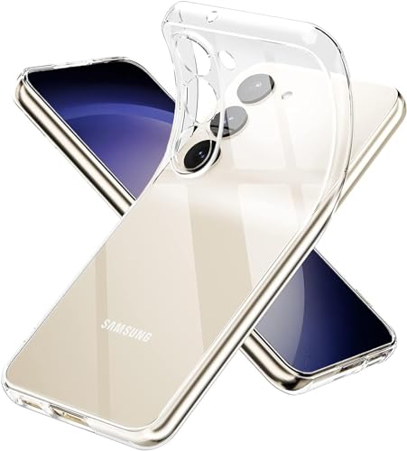Image of NISHTECH for Samsung Galaxy S23FE 5G Premium Transparent Hybrid Soft Slim Dust Proof Back Case Cover Silicone with Camera Protection