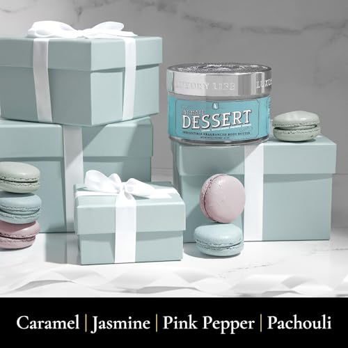 LUXURY LIFE BUTTER - Irresistibly Scented Body Butter with Hyaluronic Acid for Ultimate Moisture. Hydrates for a Non-Greasy Glamorous Glow (Dessert, Presidential and Peach Smoke)