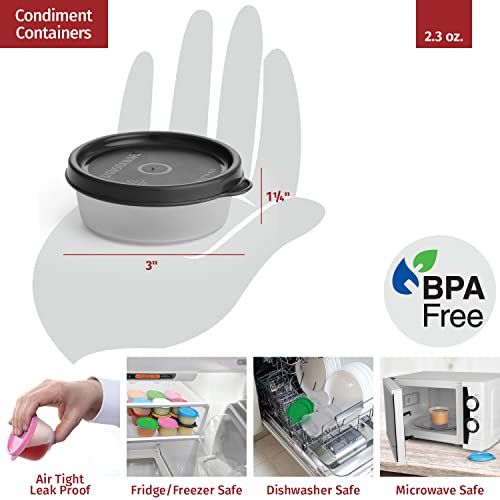 Image of Signoraware Mini Mate BPA Free Plastic Containers Set (70ml x 8 | Set of 8 | Multicolour)