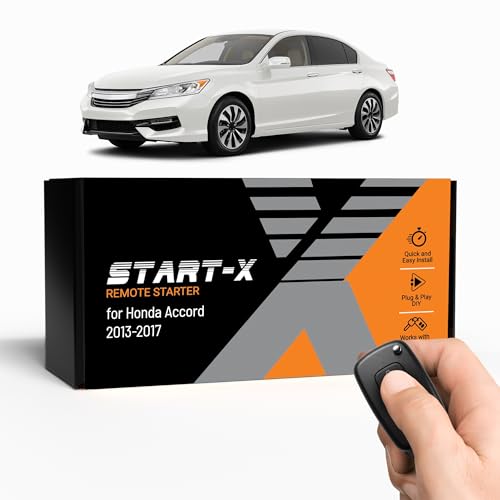 Start-X Remote Starter Kit for Honda Accord (2013, 2014, 2015, 2016, 2017) Vehicles | Key Ignition | Plug & Play Install | Lock 3X to Remote Start | Zero Wire Splicing