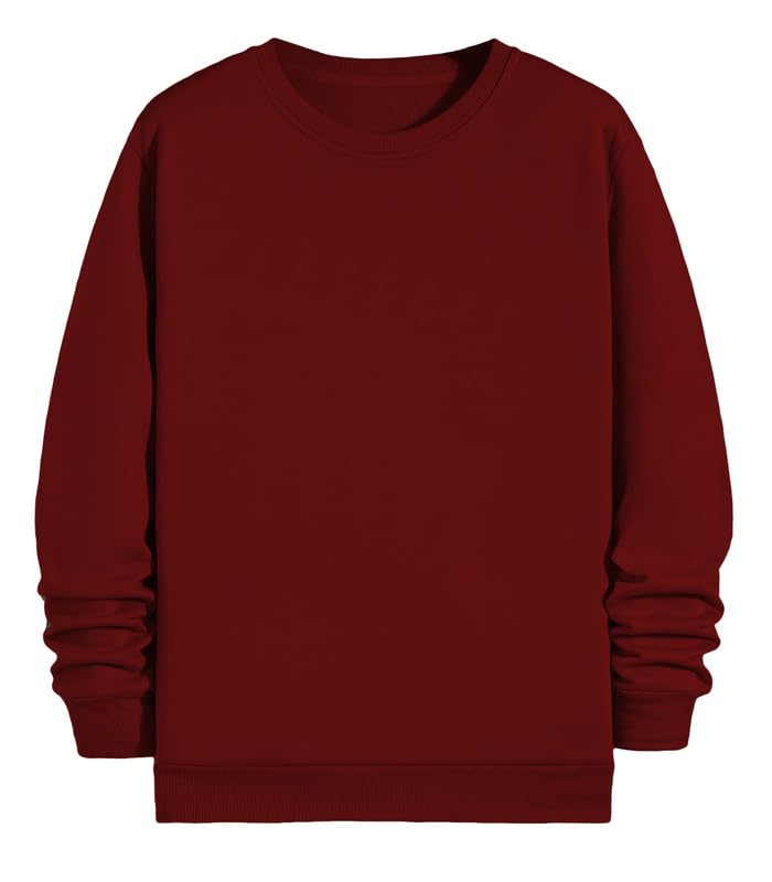 Women's Cotton Stretchable Full Sleeves Sweatshirt Regular Fit, Round Neck Casual Winterwear for Boys and WOMs L318_SV-picture-34