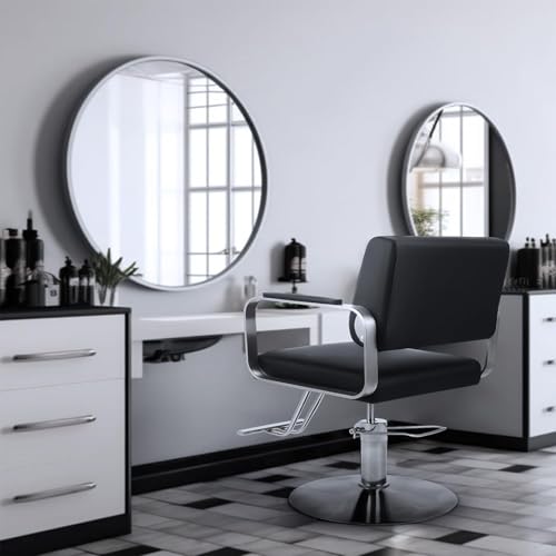 Professioneller hydraulischer Friseurstuhl – höhenverstellbarer Salonstuhl für bequemes Haarewaschen und Stylen in Friseursalons und Barbershops – ergonomisches Design und strapazierfähige P