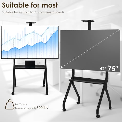 Soporte móvil ajustable para pantallas de 42-75 pulgadas miniatura 4