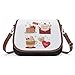 Imprime Sacs en Bandoulière pour Femme Sac à Main en Cuir PU Sacs de Loisirs Léger Moyen Tendance Gâteau Saint-Valentin
