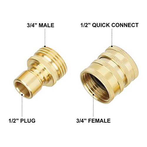 Hurotoms Pressure Washer Adapter Set Metric Quick Disconnect Kit, M22