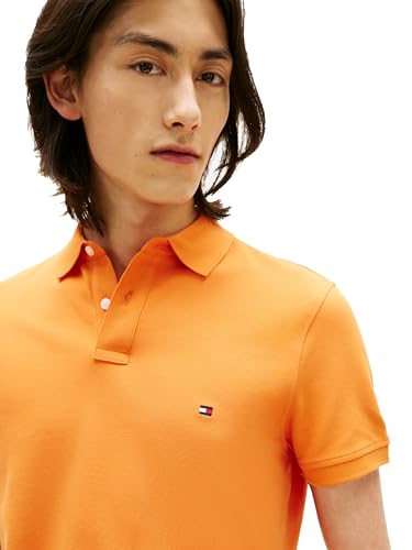 Image of Tommy Hilfiger Men's Short Sleeve Polo Shirts in Regular Fit With Stretch and Organic Pique Cotton