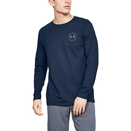 Under Armour Men's Freedom New Flag Long-Sleeve T-Shirt , Academy Blue (408)/Steel , Large