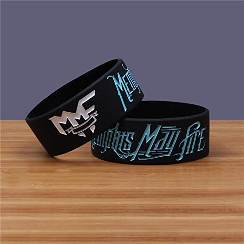 Silicone Bracelet, Wild Couples Bracelet"MEMPHIS May Fire" Heavy Metal Rock Band Silicone Bracelet (Color : Black)