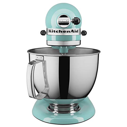 Image of KitchenAid Value Bundle Artisan Series 5 Quart Tilt-Head Stand Mixer with Included Flex Edge Beater, KSM150FEAQ, Aqua Sky