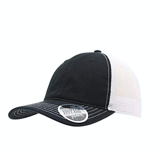 Image of The Vintage Year Washed Cotton Unstructured Soft Mesh Adjustable Trucker Baseball Cap