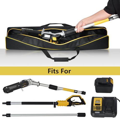 Image of Pole Saw Bag for WORX /for DEWALT /for Greenworks /for EGO Power+ /for BLACK+DECKER Electric Telescoping ChainSaw, Cordless Power Saw Storage Case for Extension Tree Trimmer Attachment(Box Only)-Yellow