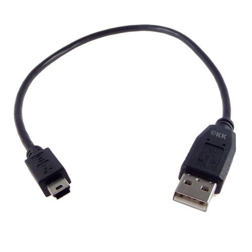 Cable corto USB 2.0 / mini USB (30 cm), color negro Cover