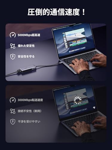 UGREEN 有線LAN アダプター 5Gbps Type C 35921 の商品画像 3