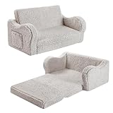 MOMCAYWEX Kids Sofa, 2-in-1 Flip-Out Foam Couch, Soft Play...