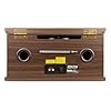 Fenton Memphis Vintage Record Player - Retro Vinyl Turntable with Cassette, CD and DAB Radio, Dark Wood Classic Music Centre for Home Audio, Vintage Vinyl Player #2
