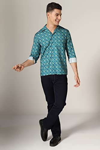 Image of Leriya Fashion Men's Rayon Regular Fit Casual Shirt | Stylish Printed Formal Shirts for Men | Short Sleeve Lightweight Summer Outfit | Soft Breathable Button-Down Summer & Casual Shirt's