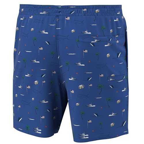 HUK Men's Kc Scott Patterned Volley Shorts, Performance Fishing Boardshorts2
