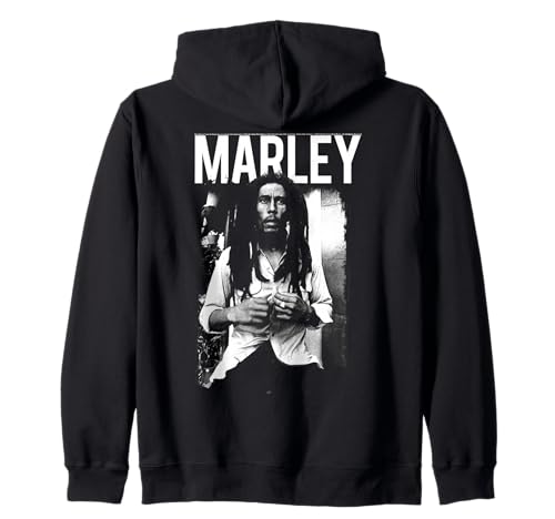 Oficial Bob Marley Reggae Vintage Foto Clásico Band Sudadera con Capucha