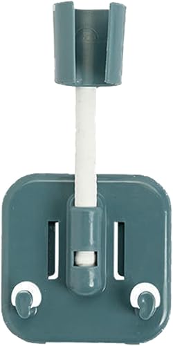 Soporte para cabezal de ducha con adhesivo y 2 ganchos para colgar soporte de varita de ducha ajustable giratorio de 360 grados soporte de plástico