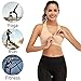 Womens Zip Front Sports Bra Wireless Post-Surgery Bra Racerback Yoga Sports Bras Beige