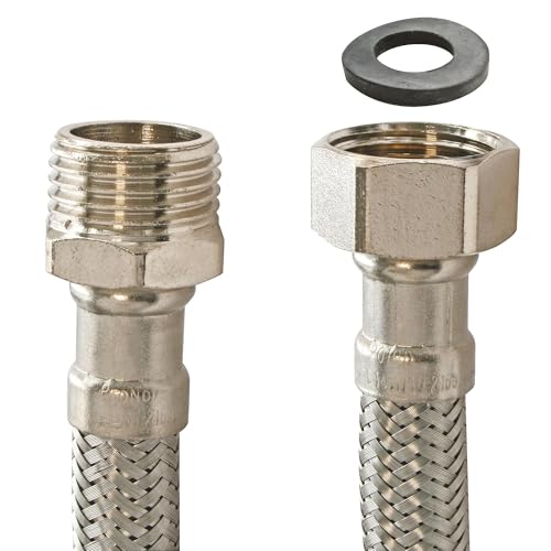 SOMATHERM FOR YOU - Verbindungsschlauch Gesundheits rechts männlich 15/21 (1/2) - Mutter nach rechts weiblich 15/21 (1/2) - Länge 30 cm - DN8