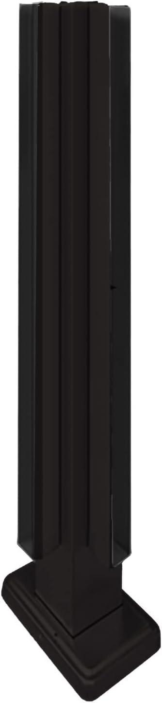Outdoor Balcony Glass Railing Post, Black Guardrail Posts for Pool Deck Garden Fencing, 33.4" / 37.4" / 41.3" High (Color : Corner Post, Size : 105cm/41.3in)