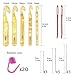 Mayboos 37 Pcs Huge Crochet Hook Set,9 Pieces Large Eye Blunt Needles,12mm-25mm Large Size Yarn Crochet Hooks Needles for Handmade DIY DIY Crafts, Carpets, Scarves