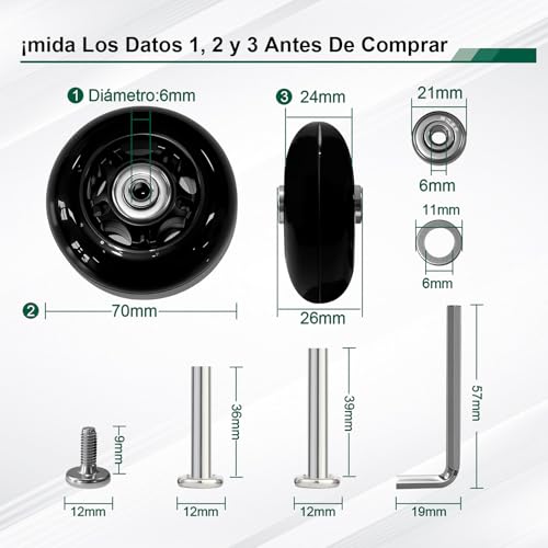 Llantas de goma para patines 11 Imagen adicional