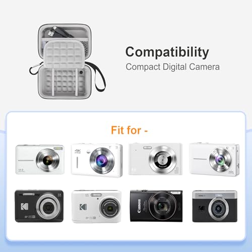 Funda rígida para cámara digital pequeña, gris miniatura 2
