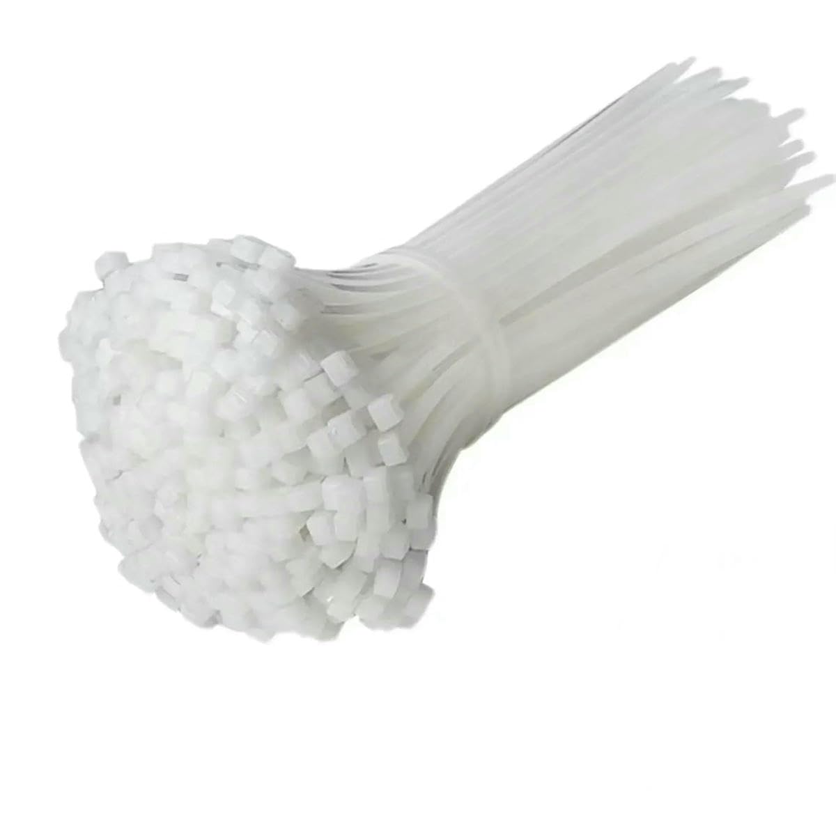 10-1000 pcs Clamping Collar rilsan Cable Ties clamp Greenhouse Clamps self-Tightening Necklace belts-White-3x100mm-100pcs