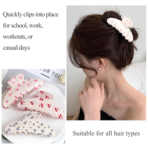 Pack de 2 pinzas acrílicas para cabello con diseño floral miniatura 2