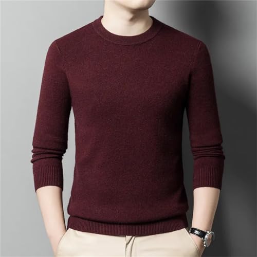 Autumn and Winter Men's Warm Crew Neck Pullover Sweater Fashion Casual Thick Woolen Sweater3