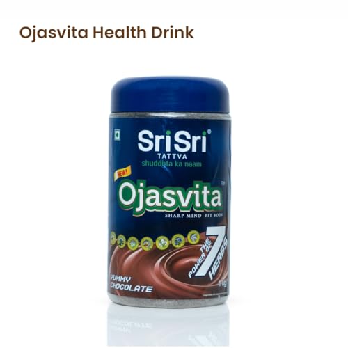 Image of Sri Sri Tattva Chocolate Ojasvita | For Sharp Mind and Healthy Body | Milk Mix | Goodness of 7 Herbs| Immunity Booster - 1kg Pet Jar