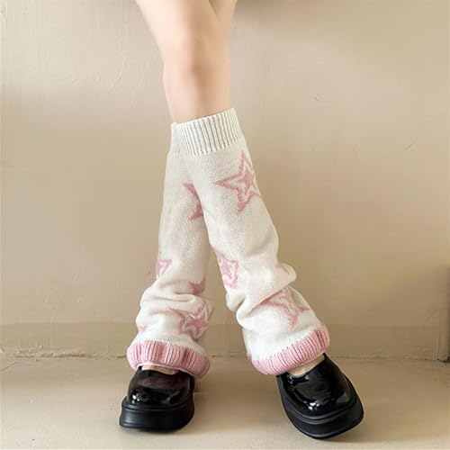 Goth Y2k Leg Warmers for Women Rave Hippie Alt Emo Knit Grunge Winter3