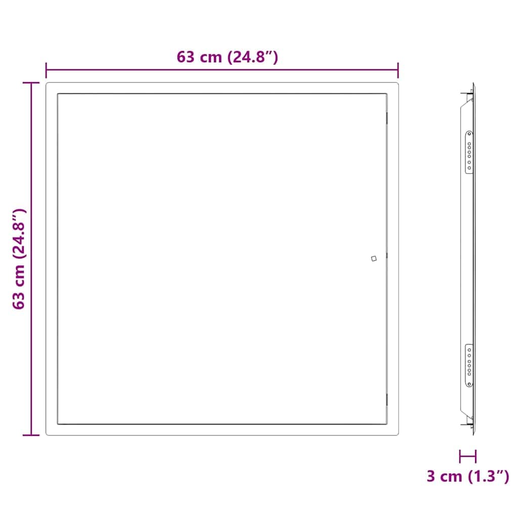 vidaXL Panel dostępu Biały 63 x 63 x 3 cm Stal