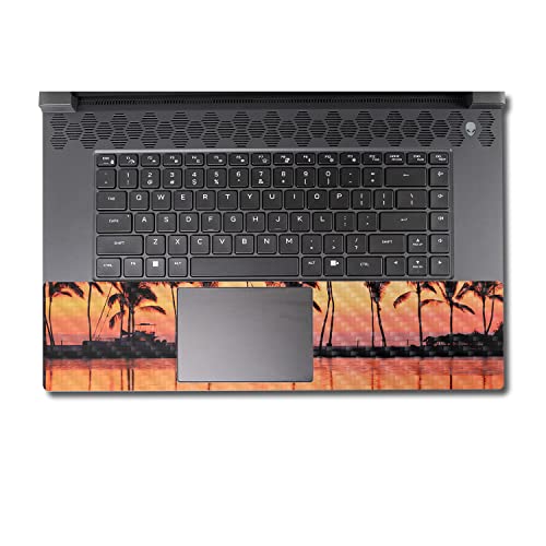 Image of MightySkins Carbon Fiber Skin Compatible With Alienware M17 R5 (2022) Full Wrap Kit - Line Of Palms | Protective, Durable Textured Carbon Fiber Finish | Easy To Apply & Change Styles | Made in the USA