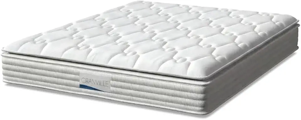 Colchão Casal Molas Ensacadas Granville Com Pillow 138x188x28cm Branco Probel - Suporta Até 110 Kg Por Pessoa