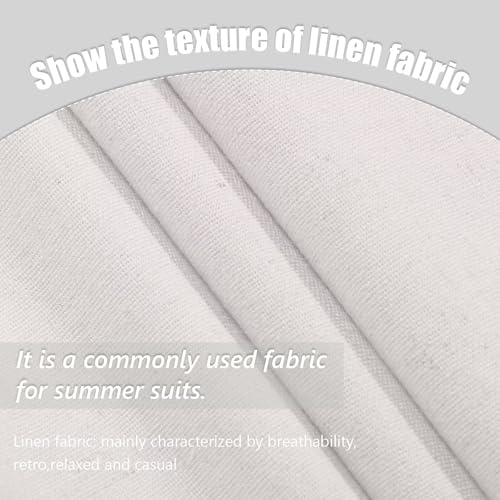 Image of Men's Linen Suit 2 Piece Slim Fit Summer Beach Wedding Prom Party | Breathable,Linen Blazer Suit Set,for Beach Weddings,Groom Wear,Prom and Outdoor Parties,Business Casual,Vacation Daily Wear