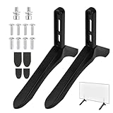 Support stable : notre base TV est fabriquée en alliage d'aluminium de haute qualité avec une excellente performance de stabilité, ce qui peut soutenir fermement votre téléviseur, éviter les secousses et l'inclinaison inutiles, et protéger votre téléviseur contre les dommages.