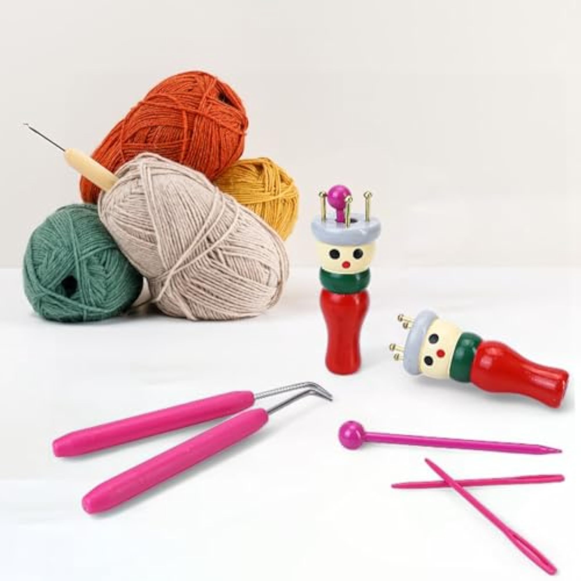 2 Pack French Knitter Tool, Wooden Knitting Loom