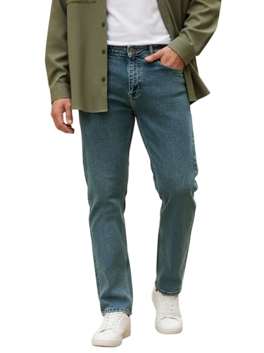 Image of Urbano Fashion Men's Regular Fit Heavy Washed Denim Jeans Stretchable