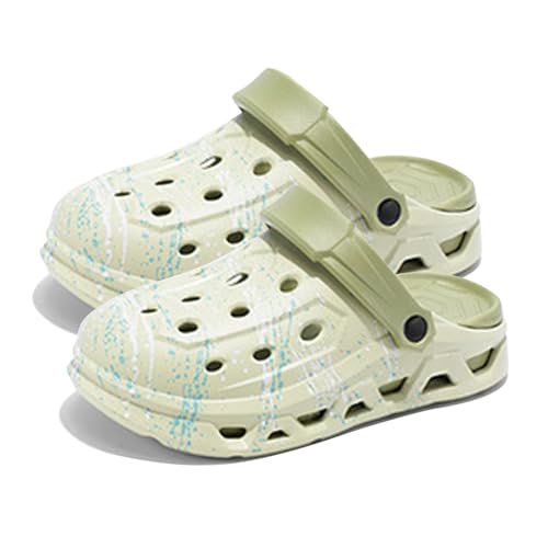 Sandalias cerradas estampado puntos para exteriores, Chanclas playa suela gruesa EVA, Sandalias acuáticas ligeras (Green, Adulto, Mujer, 36, Números (rango), Sistema tallas calzado EU, 37, mediano)