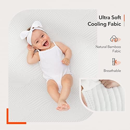 Sweetnight Double Mattress Protector,100% Waterproof Bamboo Fabric Surface Mattress Cover,Fitted Extra Deep 40cm-Noiseless Machine Washable Mattress Protector Double Bed 135x190cm