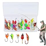 Eisfischen, Köder, Köder für Eisfischen – 30 x Eisfischköder für Goldset | Kunstköder, Angelzubehör, Zubehör für Angelliebhaber,