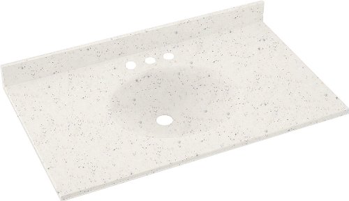 Swanstone VC02261.050 Ellipse Solid Surface Single-Bowl Vanity Top, 61-in L X 22-in H X 7.25-in H, Tahiti Desert #1