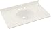 Swanstone VT02243.050 Ellipse Solid Surface Single-Bowl Vanity Top, 43-in L X 22-in H X 7.25-in H, Tahiti Desert