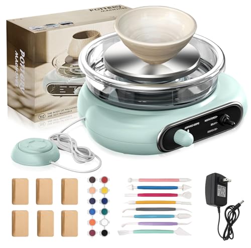 BIYQFCR Mini Pottery Wheel - 4.7Inch Rotating Electric Pottery Wheel,