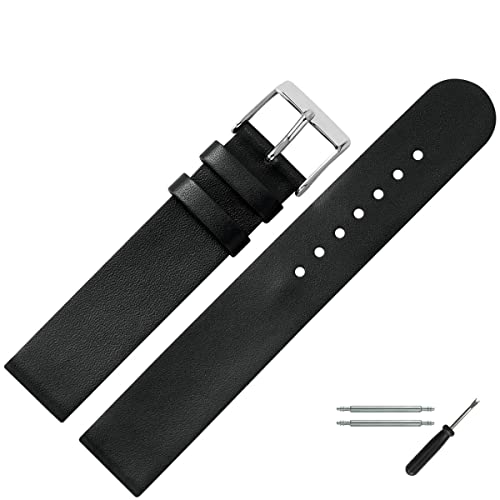 Correa de reloj de pulsera Marburger 18mm de piel para el estilo de vida diario
